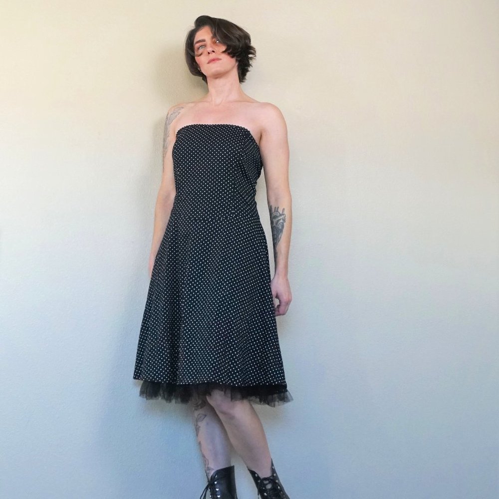Charlotte Russe Strapless Polka Dot Dress